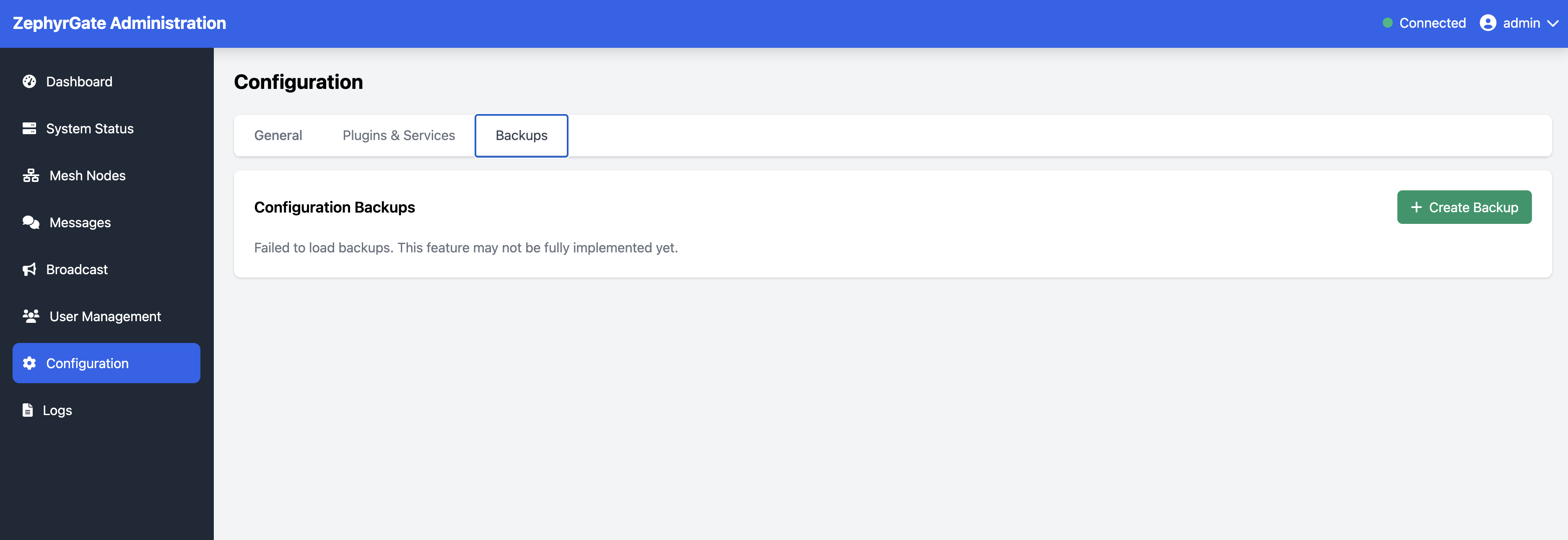 Backup and Restore Configuration